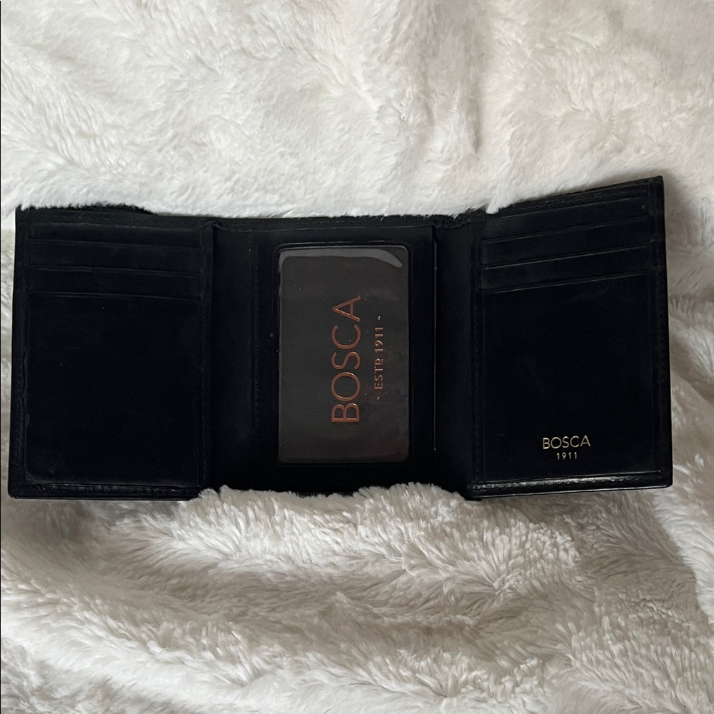 Bosca Elegant Black Leather Card Holder